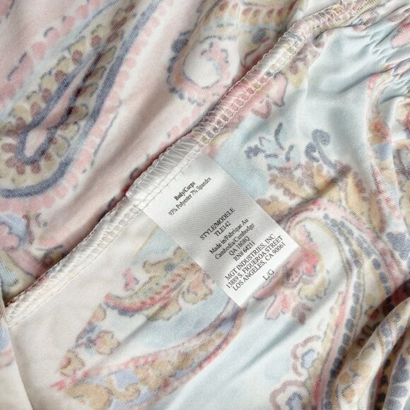 IN BLOOM BY JONQUIL Tangelle Paisley Print Cami & Shorts 2-Piece Pajama …  - Picture 9 of 10